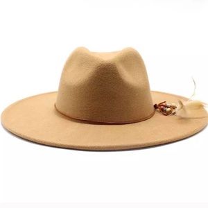 Feathered Boho Inspired Panama Hat